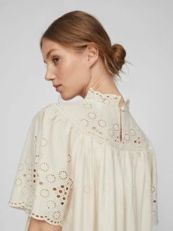 Vila Mini Jurken Jurk Dames Beige -Vila a0635611666de522618ef572552609e6