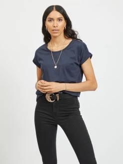 Vila T-shirts Shirt Dreamers Dames Navy -Vila a0d295161a71766fc7967fe114aacc04