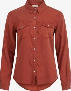 Vila Spijkerblouses Blouse Bista Dames Roestrood