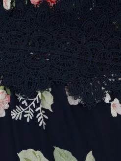 Maxi Jurken Zomerjurk MILINA Dames Navy -Vila a1b06621f7136e04d94ff32d0fe874e8