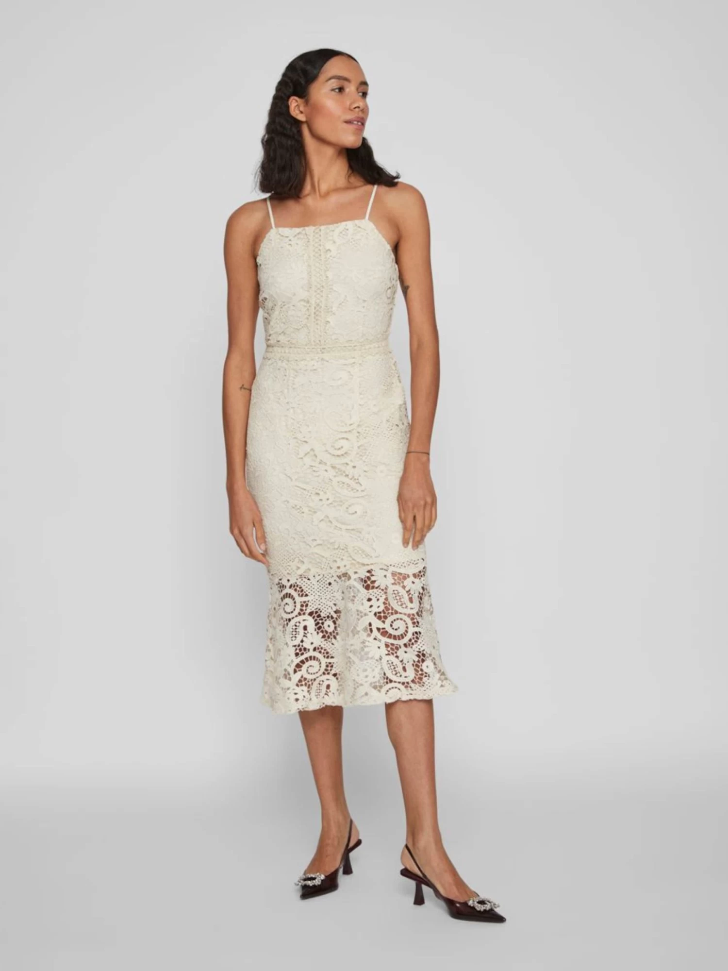 Vila Cocktailjurken Cocktailjurk Capella Dames Taupe 7 Vila Cocktailjurken Cocktailjurk Capella Dames Taupe - Afbeelding 5