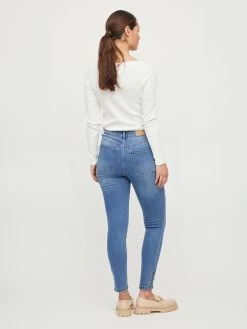 Vila Jeans Skinny Jeans Dames Blauw -Vila a28ca526d6ad4ad066e5fda62073c12d