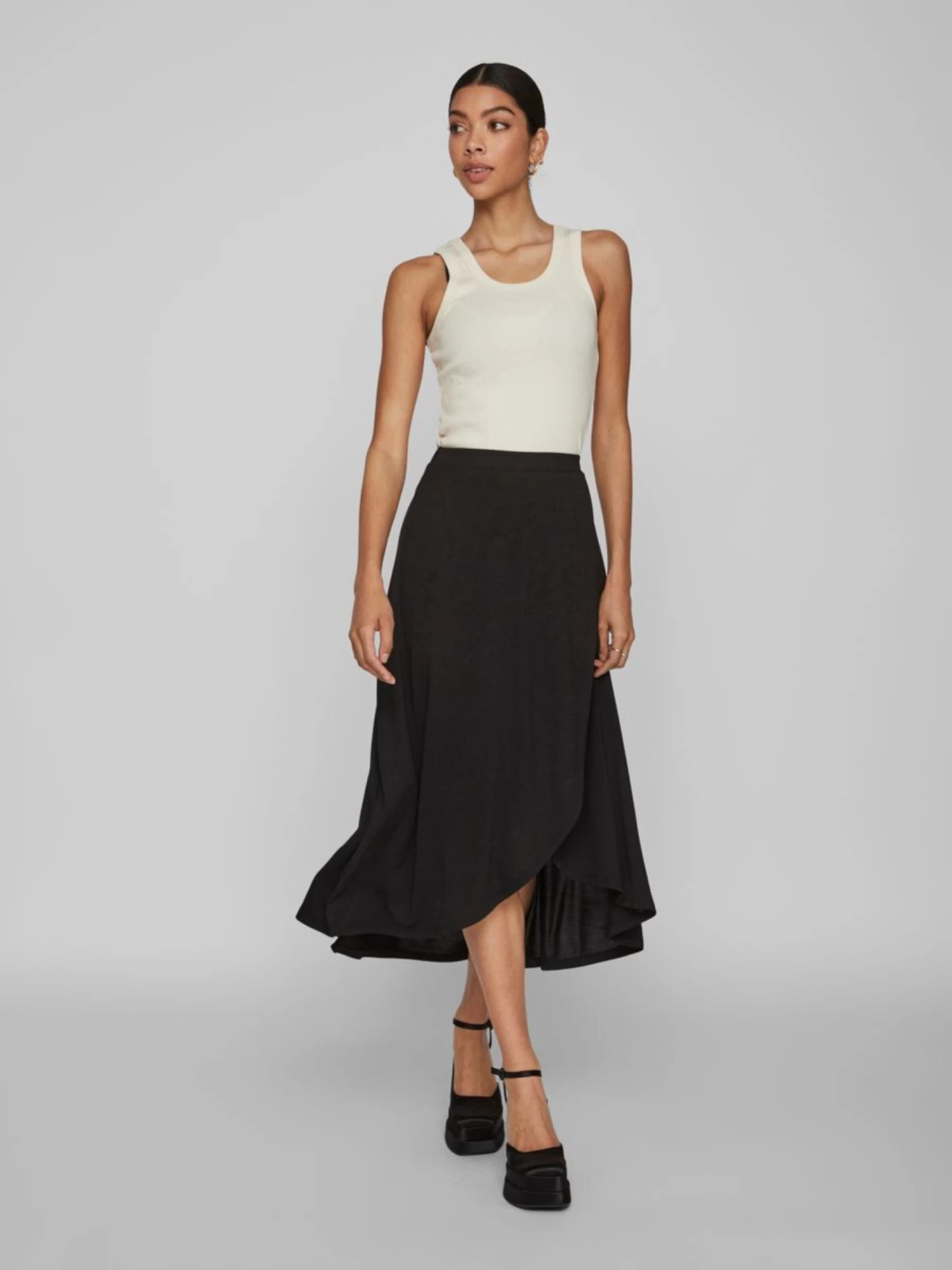 Vila Maxi Rokken Rok Dames Zwart 7 Vila Maxi Rokken Rok Dames Zwart - Afbeelding 5