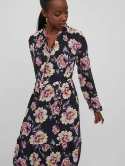 Vila Midi Jurken Jurk KAROLINA Dames Zwart 13 Vila Midi Jurken Jurk KAROLINA Dames Zwart -Vila a387acd2ee4b457c2729cb53fd35a67e