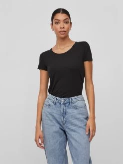 Vila T-shirts Shirt DAISY Dames Zwart -Vila a3958800933c89d69e12d8104b37360c