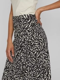 Vila Midi Rokken Rok Steffi Zafia Dames Zwart -Vila a3b967695c9da42e797ae0d22ceab7d3