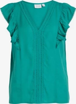 Vila T-shirts Shirt Dames Jade Groen