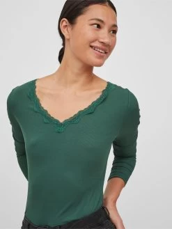 Vila Longsleeves Shirt ZETTY Dames Petrol -Vila a4acd716bda57e90fd648840ff6d2943