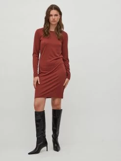 Vila Jerseyjurken Jurk Dames Roestrood -Vila a57abedaecf6b9b32a42a6366755caf0