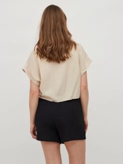 Vila Blouses Met Korte Mouw Blouse Mandy Dames Beige -Vila a58df2f010ab4d04235b6b76d0eb3b72