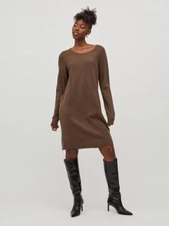 Vila Gebreide Jurken Gebreide Jurk Ril Dames Olijfgroen -Vila a634a42bcb6503b66dcc0e94fe84a8bc