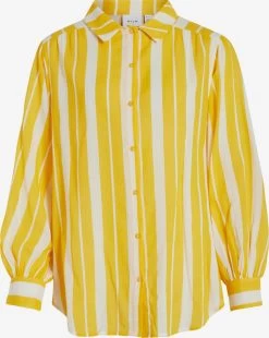 Vila Overhemden Blouse Dames Geel