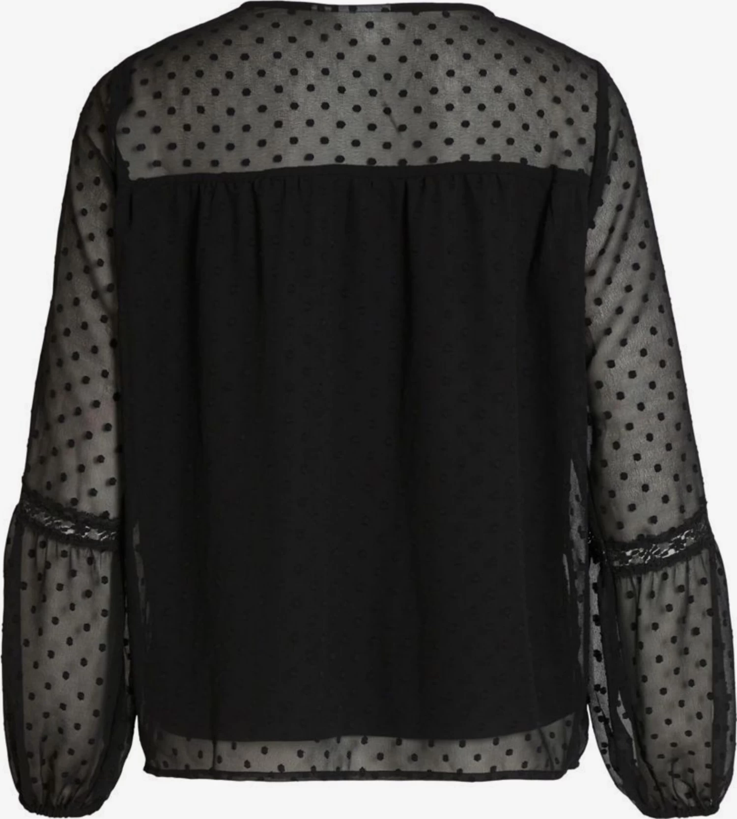 Vila Kanten Blouses Blouse EDEE Dames Zwart 4 Vila Kanten Blouses Blouse EDEE Dames Zwart - Afbeelding 2