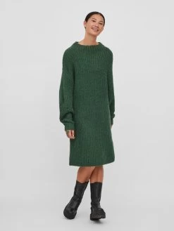 Vila Gebreide Jurken Gebreide Jurk Suba Dames Donkergroen -Vila aa043329c77c082fe0adce724ecd0143