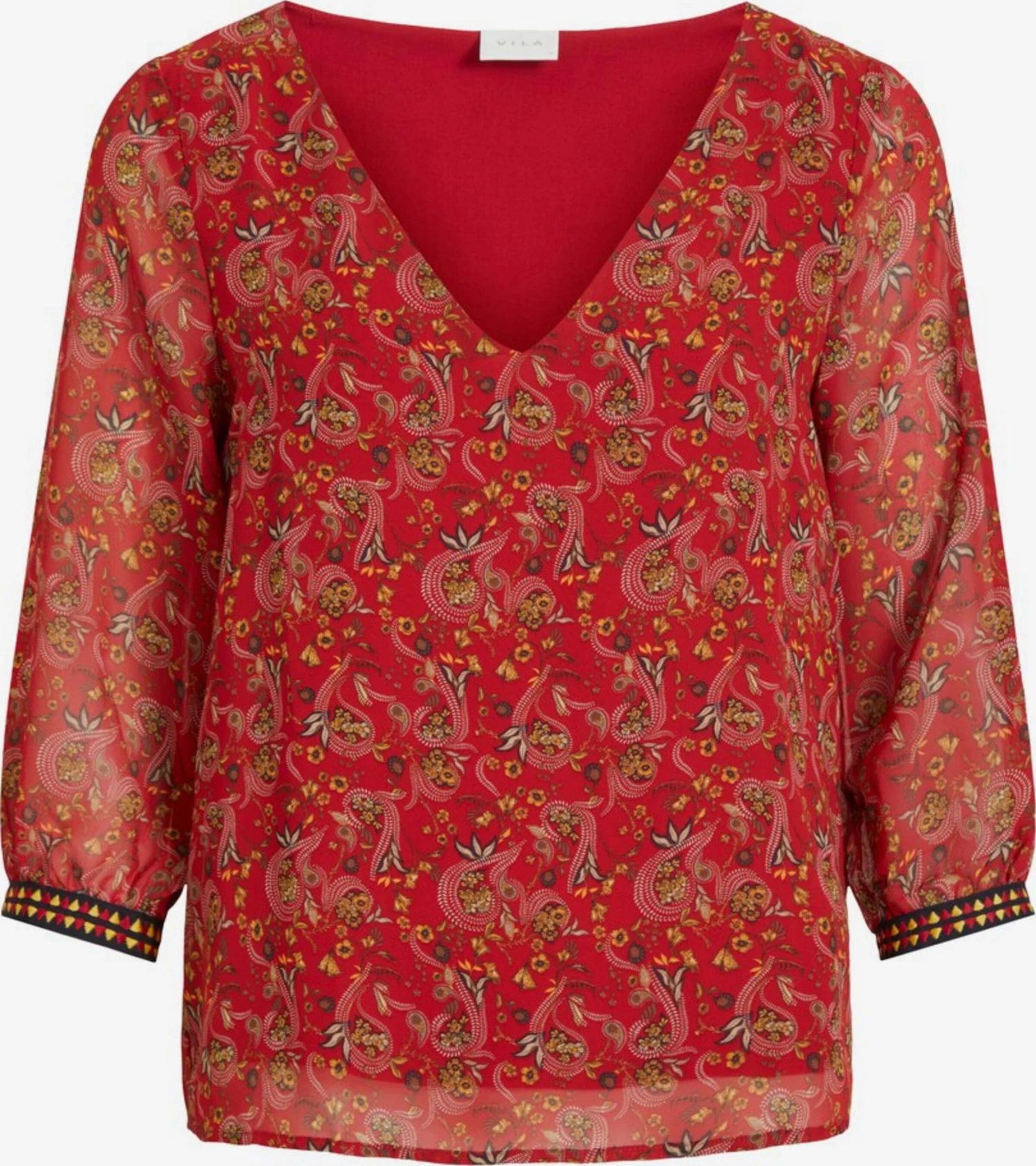 Vila Blouseshirts Blouse VIELOISE Dames Roestrood 4 Vila Blouseshirts Blouse VIELOISE Dames Roestrood - Afbeelding 2