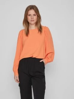 Vila Blouseshirts Blouse Dames Oranje -Vila aa4e400945ae1d061daeb9ebc11055c0