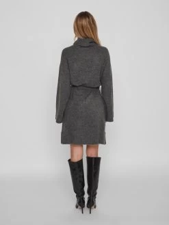 Vila Gebreide Jurken Gebreide Jurk Malina Dames Donkergrijs -Vila aa61d816c8cdb0d73cd973373a6ef7a8