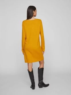 Vila Gebreide Jurken Gebreide Jurk Dames Oranje -Vila aab2bbcf5ffa85e847bf678a50b9f179