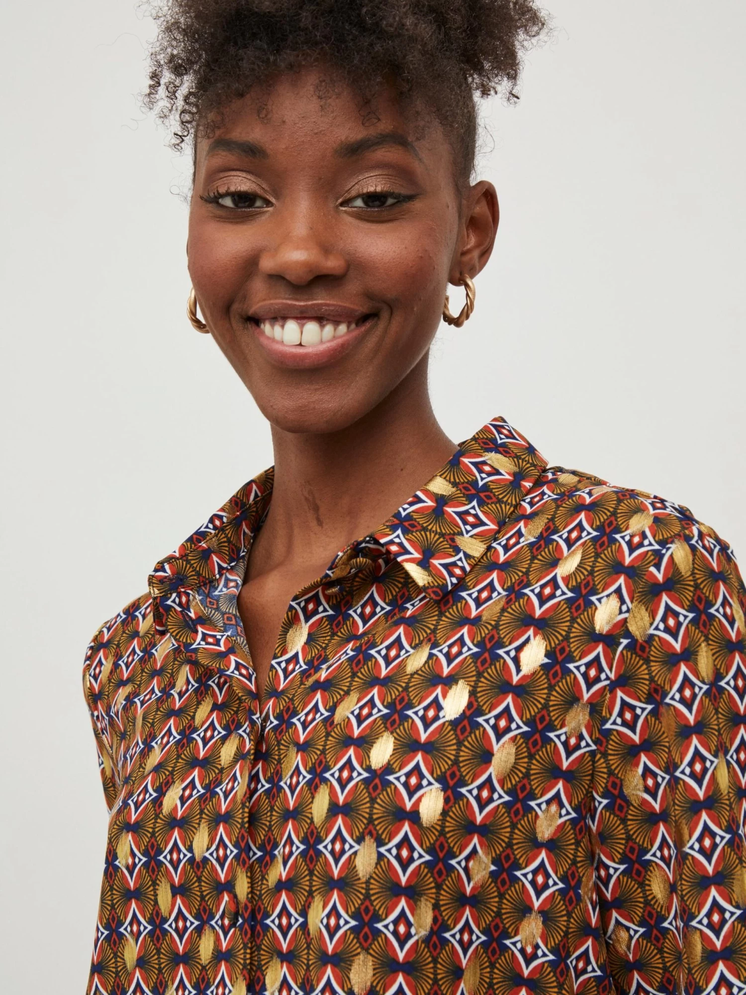 Vila Overhemden Blouse Zino Dames Bruin 9 Vila Overhemden Blouse Zino Dames Bruin - Afbeelding 7