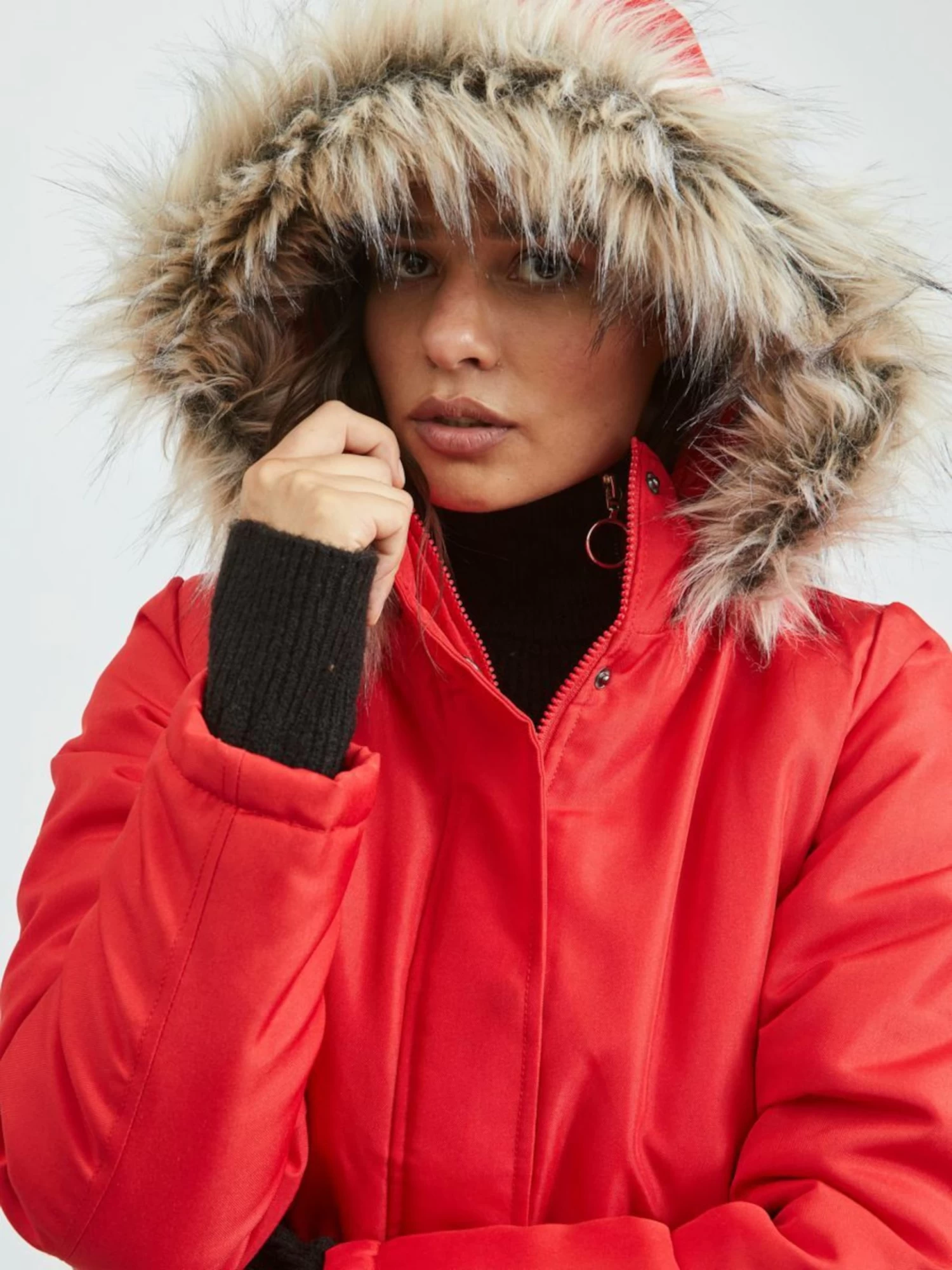 Vila Parkas Winterparka Dames Rood 7 Vila Parkas Winterparka Dames Rood - Afbeelding 5