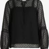 Vila Kanten Blouses Blouse EDEE Dames Zwart