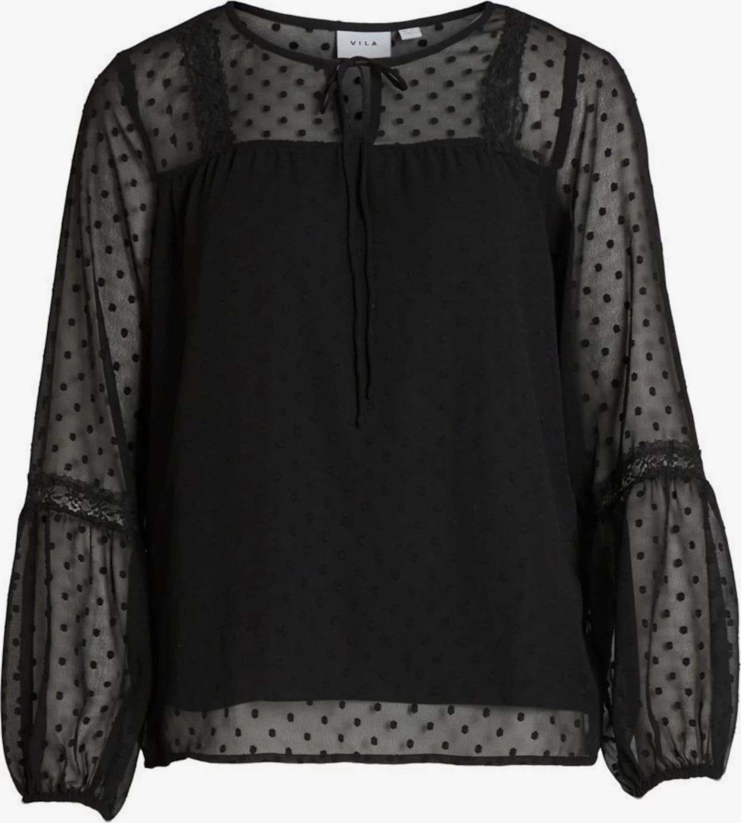 Vila Kanten Blouses Blouse EDEE Dames Zwart 3 Vila Kanten Blouses Blouse EDEE Dames Zwart