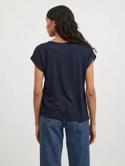 Vila T-shirts Shirt Dames Navy 12 Vila T-shirts Shirt Dames Navy -Vila ae1ca88d322d2f9913a3c142e2071702