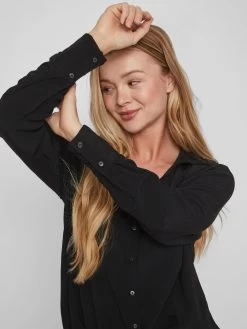 Vila Blouseshirts Blouse Fini Dames Zwart -Vila ae613ee3657ab5200619d7199c01ae0b