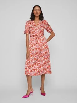 Vila Midi Jurken Jurk Naria Dames Rood 10 Vila Midi Jurken Jurk Naria Dames Rood -Vila ae8cc09bf7582eee2b6d683f0e123389