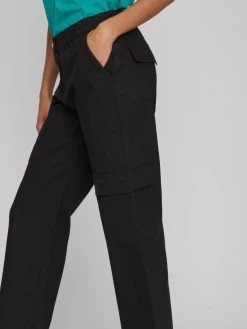 Vila Jeans Wide Leg Cargojeans Dames Zwart -Vila aeedfb74f9dcfc6b71e0ba0086d41ce7
