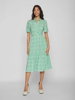 Vila Blousejurken Blousejurk Dames Groen -Vila b0d12f69dcab8b46d088a8f0c6d4e840