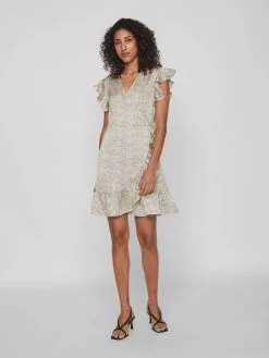 Vila Mini Jurken Jurk Dames Beige -Vila b16c270b0e3c7ea08457fcebdefab8ab