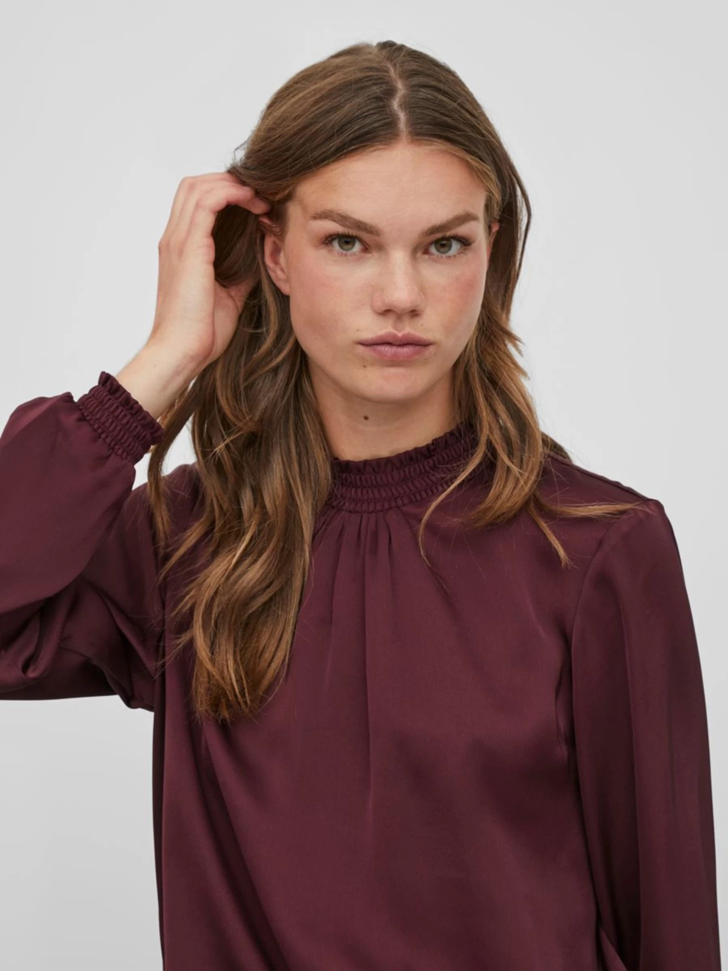 Vila Blouseshirts Blouse Dames Bordeaux 8 Vila Blouseshirts Blouse Dames Bordeaux - Afbeelding 6