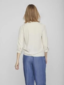 Vila Blouses Met Korte Mouw Blouse Dames Beige / Crème -Vila b220b0675a41c82535816dc57368d692