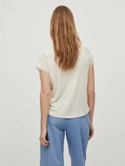 Vila T-shirts Shirt Noel Dames Crème -Vila b3142ed193c9b5db863b154a6c65dc31