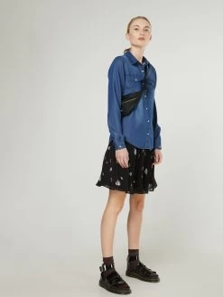 Vila Spijkerblouses Blouse Bista Dames Blauw -Vila b332f18f64af9105a859fc4a455eed01