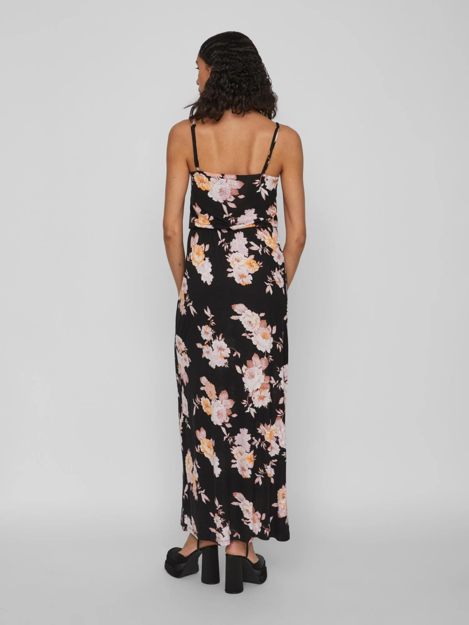 Jerseyjurken Jurk KAMI Dames Zwart 6 Jerseyjurken Jurk KAMI Dames Zwart - Afbeelding 4