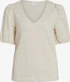 Vila T-shirts Shirt Dames Beige