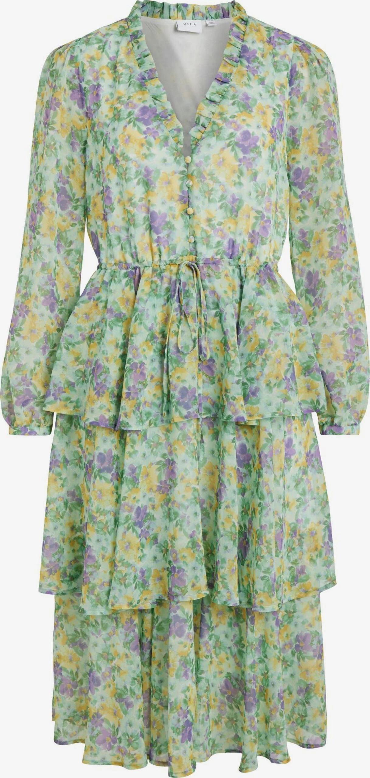 Vila Midi Jurken Jurk Paus Dames Lichtgroen / Donkergroen 3 Vila Midi Jurken Jurk Paus Dames Lichtgroen / Donkergroen