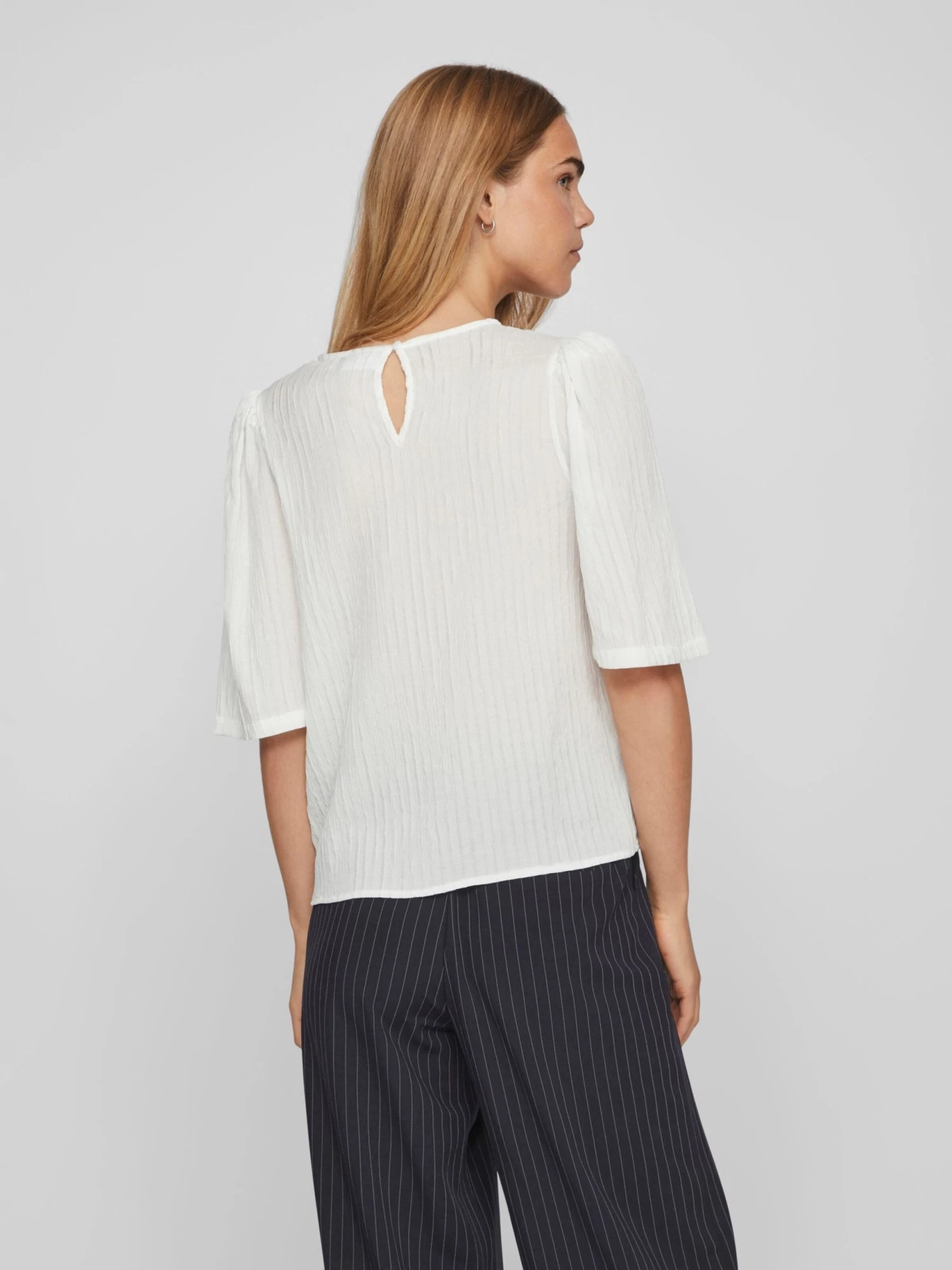 Vila Blouses Met Korte Mouw Blouse Dames Wit 6 Vila Blouses Met Korte Mouw Blouse Dames Wit - Afbeelding 4