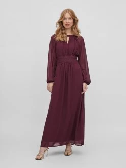 Vila Avondjurken Avondjurk Milina Dames Bordeaux -Vila b46def7321d65ce6877f1acf7bc1adfe