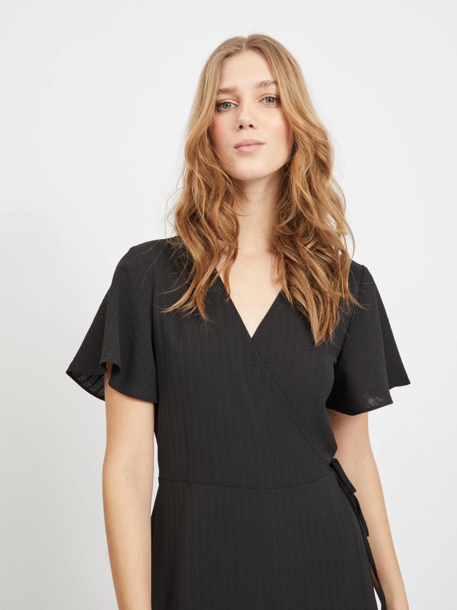 Vila Midi Jurken Jurk Dames Zwart 8 Vila Midi Jurken Jurk Dames Zwart - Afbeelding 6