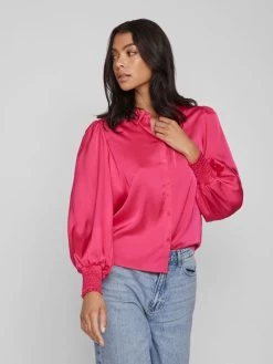 Vila Overhemden Blouse Kenzie Dames Pink -Vila b5a8da2c861a328f0557f33732944ea2
