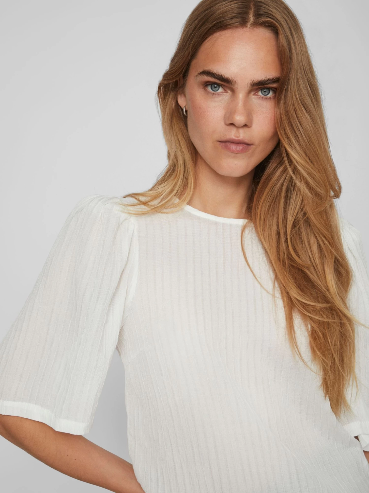 Vila Blouses Met Korte Mouw Blouse Dames Wit 8 Vila Blouses Met Korte Mouw Blouse Dames Wit - Afbeelding 6