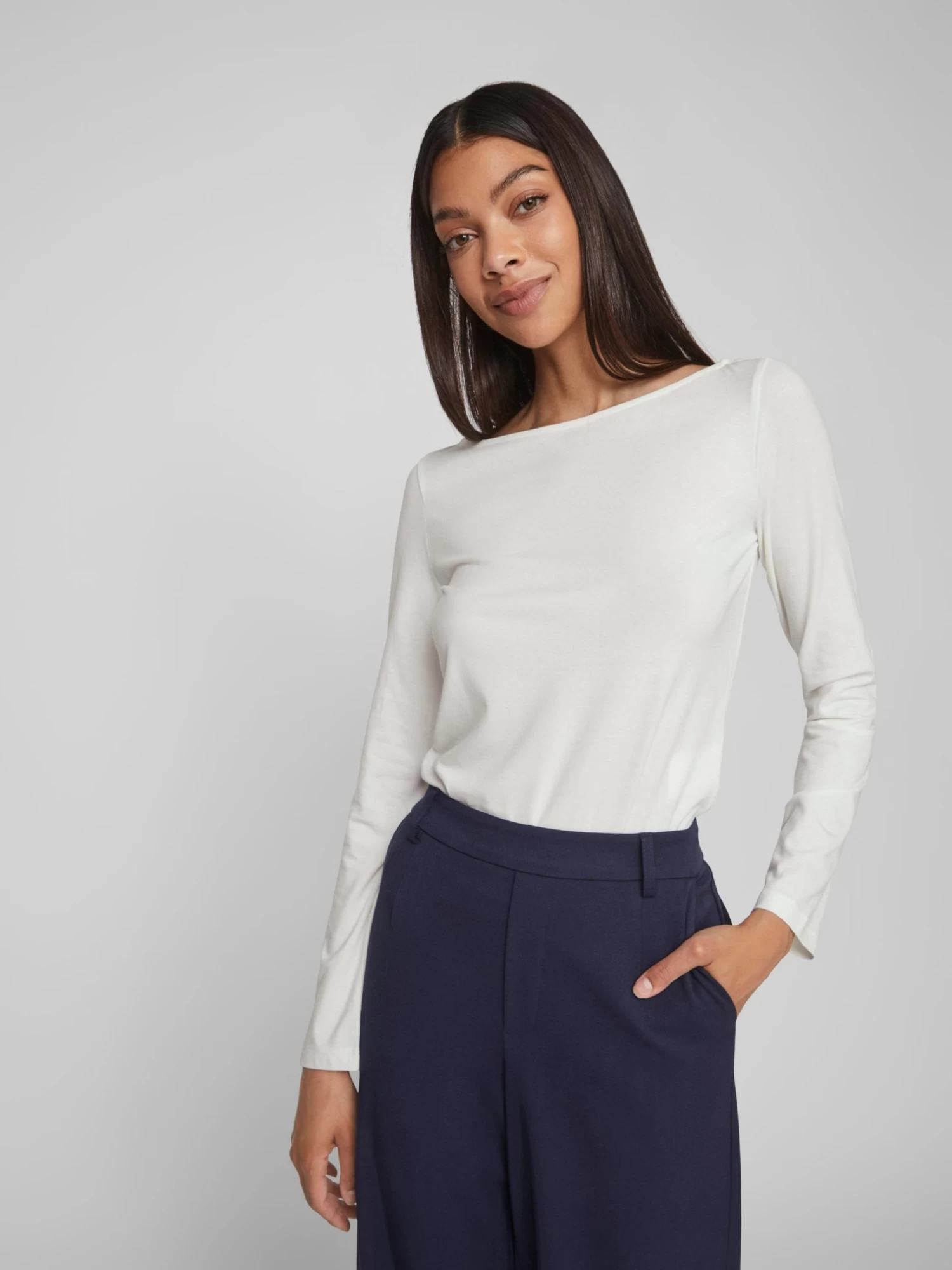 Vila Longsleeves Shirt EMILIE Dames Wit 7 Vila Longsleeves Shirt EMILIE Dames Wit - Afbeelding 5