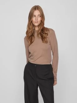 Vila Longsleeves Shirt Dames Lichtbruin 11 Vila Longsleeves Shirt Dames Lichtbruin -Vila b741f9ce63530fd9a17defac230a6322