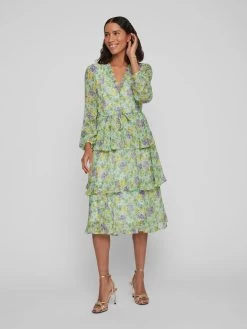 Vila Midi Jurken Jurk Paus Dames Lichtgroen / Donkergroen 13 Vila Midi Jurken Jurk Paus Dames Lichtgroen / Donkergroen -Vila b79615373c041d0029272e0f337e8d51