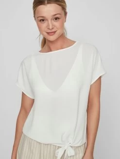Vila T-shirts Shirt Dames Wit -Vila b8267acdd57ec9f8e18a7e206358f185