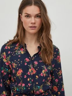 Blousejurken Blousejurk Paya Dames Donkerblauw -Vila b8a561b760457731bd4346ecdc324c6e