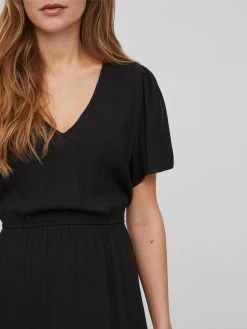Vila Zomerjurken Zomerjurk TRINE Dames Zwart -Vila b8c3d146970bad0720e1d93fdaf022cb